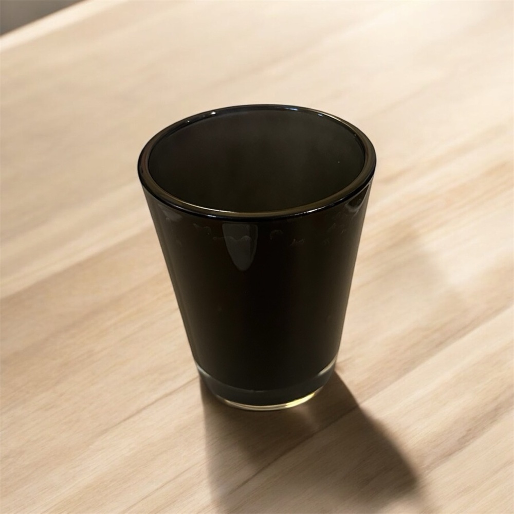 5” Black Glass Vase